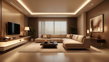 Photo interior modern design room 3d illustration