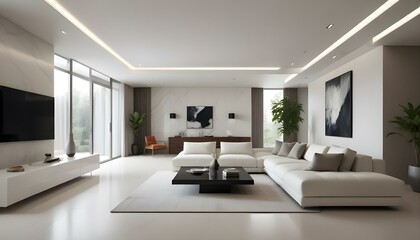 Photo interior modern design room 3d illustration