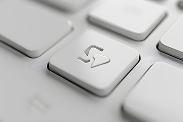 Undo Action: Visual Representation of Keyboard Undo Button Symbolizing Reverts and Corrections