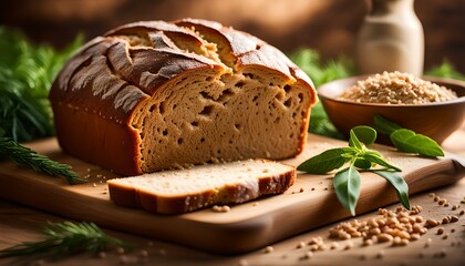Organic Homemade Ancient Grain Bread made with Amaranth
