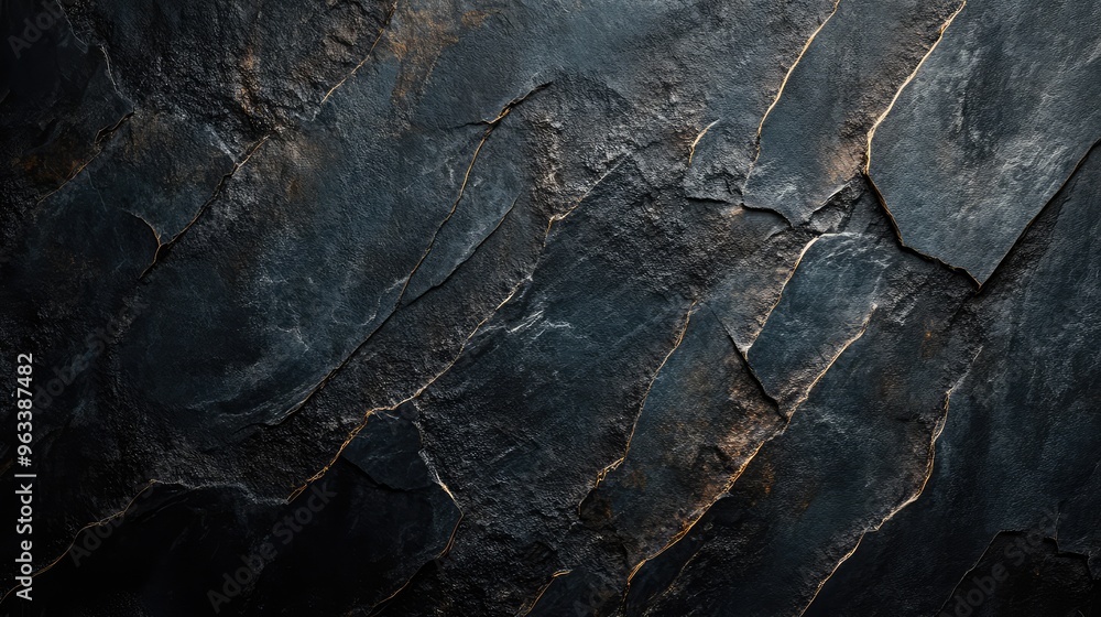 Poster dark stone texture with fine, intricate patterns, giving a sense of depth and complexity