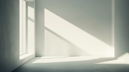 Sunlight Streaming Through a Window in a White Room