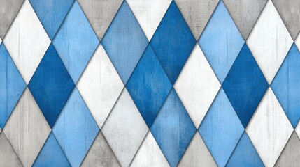 Fototapeta premium Vintage checkered blue and white striped seamless pattern fabric for backdrop or wallpaper