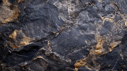Dark stone surface with a mix of smooth and rough areas, creating a textured and organic look