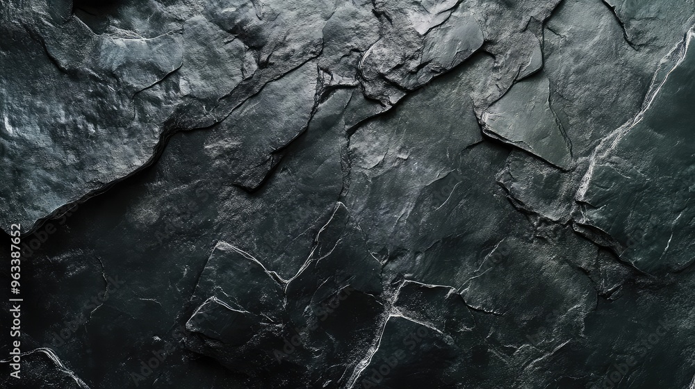 Poster matte black stone surface with a soft texture, featuring slight variations in tone and subtle patter