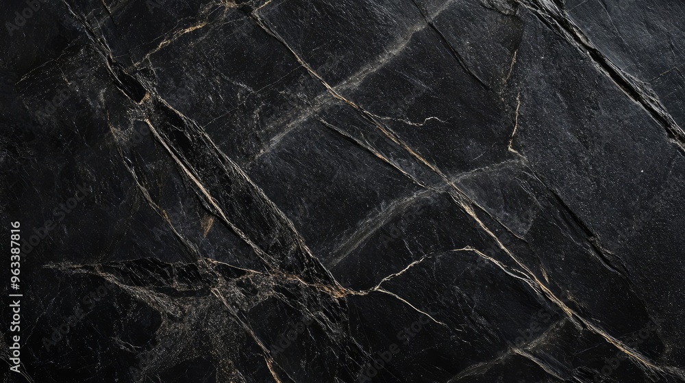 Poster smooth black stone with a slightly glossy finish, showing faint natural patterns and a subtle textur