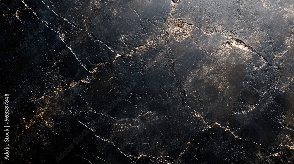 Poster smooth black stone with a slightly glossy finish, showing faint natural patterns and a subtle textur