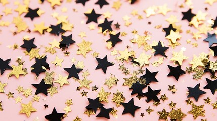 Celebrating Moments of Joy with Sparkling Stars and Shimmering Gold