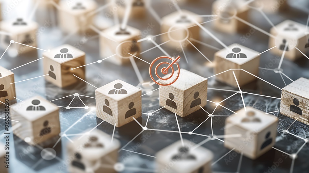 Aufkleber connecting people and ideas through targeted communication and networking