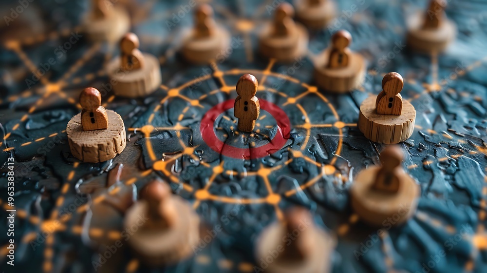Poster connecting people and ideas through targeted communication and networking