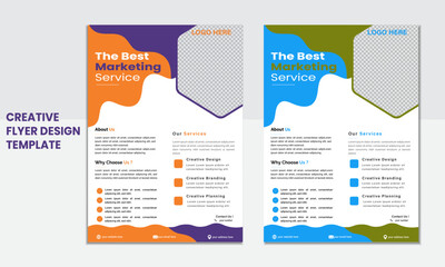 Cover modern layout, annual report, business flyer corporate flyer template geometric shape more color and modern design A4 flyer template.