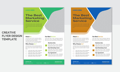 Cover modern layout, annual report, business flyer corporate flyer template geometric shape more color and modern design A4 flyer template.