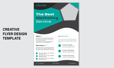 Cover modern layout, annual report, business flyer corporate flyer template geometric shape more color and modern design A4 flyer template.