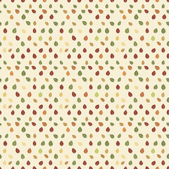 seamless tile of pretty orange illustrated autumn leaves