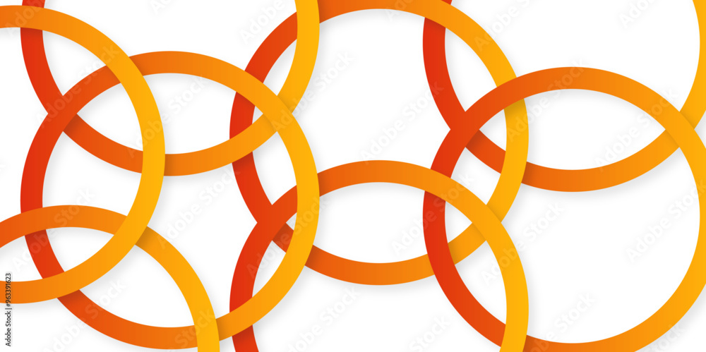 Poster abstract vector seamless geometric pattern circle digital technology orange background.