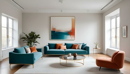 Photo interior modern design room 3d illustration