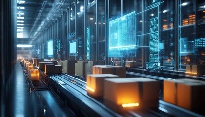 Automated Package Sorting System with Digital Interfaces