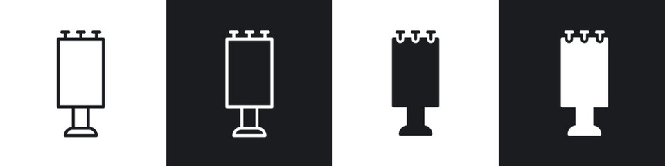Billboard icon in filled and stroke
