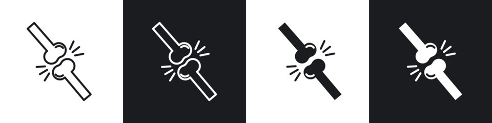 Bones icon in filled and stroke