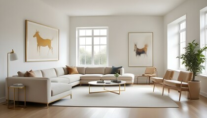 Photo interior modern design room 3d illustration