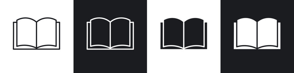 Book icon in filled and stroke