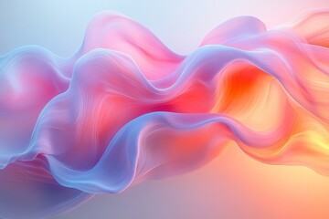 Obraz premium An abstract fluid design with flowing lines and soft colors symbolizing the fluidity of emotions