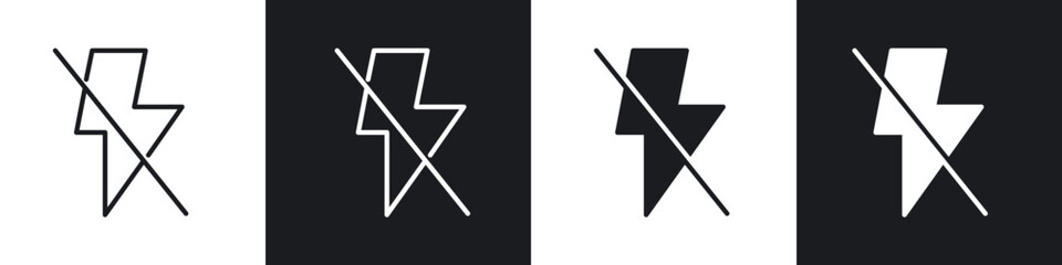 Flash off icon in filled and stroke