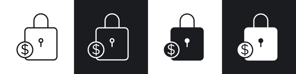 Fixed price icon in filled and stroke