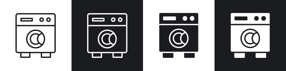 Laundry icon in filled and stroke