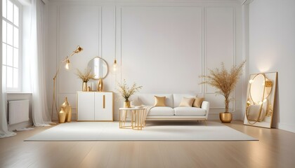 Photo interior modern design room 3d illustration