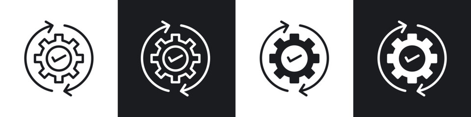 Optimization icon in filled and stroke