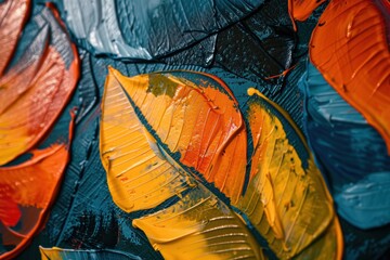 Abstract plant designs on canvas for wall decor, offering colorful and textured artwork ideal for interior decoration and creative inspiration