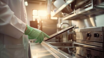 The Chef Using Tablet Technology