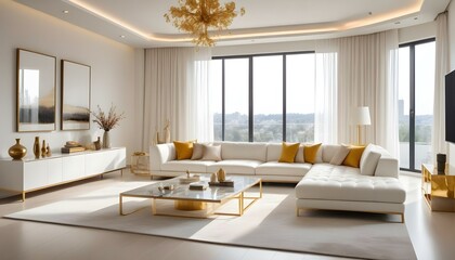 Fototapeta premium Photo interior modern design room 3d illustration