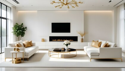 Photo interior modern design room 3d illustration