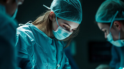 A Female Doctor In Hospital Operation Theater Room

