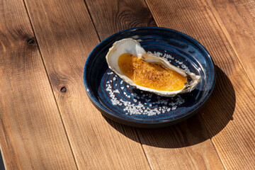 garnished oyster