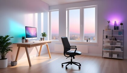 Photo interior modern design room 3d illustration