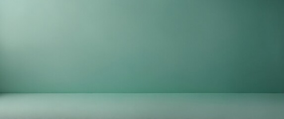 Mint Green Pastel Background for Product Presentation with Copy Space.