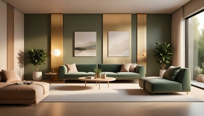 Photo interior modern design room 3d illustration