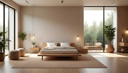 Photo interior modern design room 3d illustration