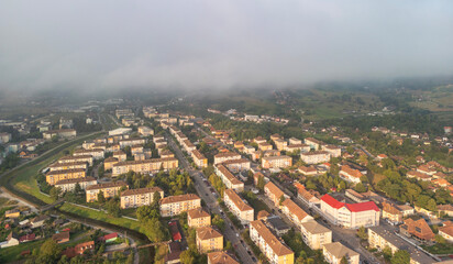 Obraz premium Aerial view of Apuseni Mountains in Romania