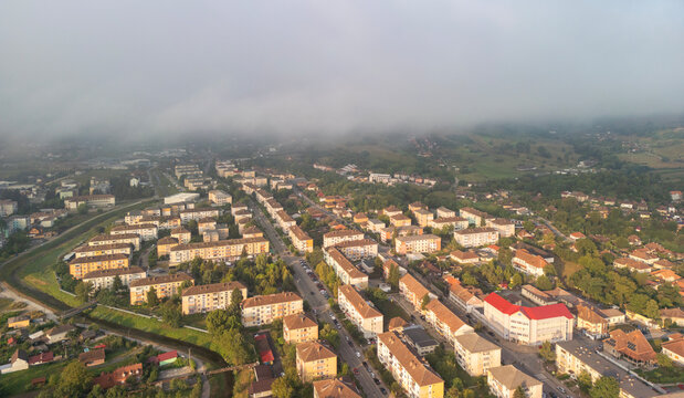 Aerial view of Apuseni Mountains in Romania