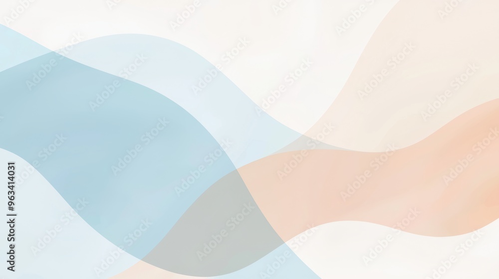 Poster this abstract background features pastel colored waves creating a sense of movement and fluidity, id
