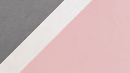 Fototapeta premium Geometric background featuring a minimalist design with gray, white and pastel pink color surfaces. Perfect for lifestyle or beauty blog, social media post, website banner or presentation