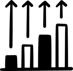 statistic data graph chart outline icon