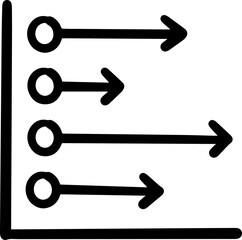 statistic data graph chart outline icon