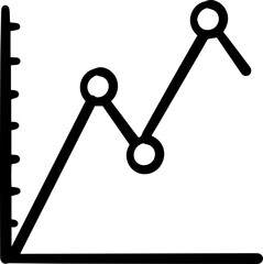 statistic data graph chart outline icon