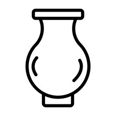 Vase Vector Line Icon Design