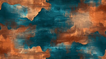 Obraz premium Abstract grunge background resembling wood texture, featuring blue and brown patterns, suitable for design projects related to nature, construction, or art